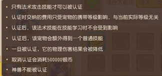 梦幻西游手游法术认证信息图